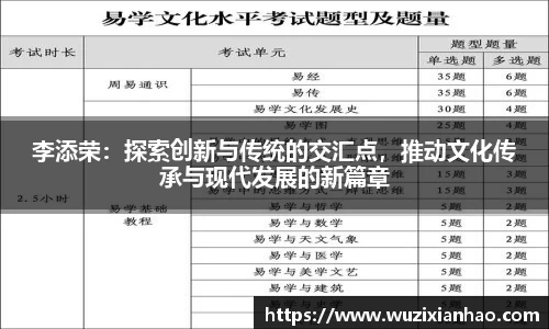 李添荣：探索创新与传统的交汇点，推动文化传承与现代发展的新篇章